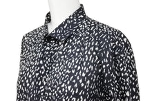 画像をギャラリービューアに読み込む, SaintLaurent サンローラン 長袖シャツ 星柄 UP53 2013 00735 イタリア製 コットン ネイビー ホワイト サイズ40 美品 中古 49602 