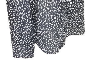 SaintLaurent サンローラン 長袖シャツ 星柄 UP53 2013 00735 イタリア製 コットン ネイビー ホワイト サイズ40 美品 中古 49602 