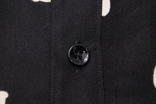画像をギャラリービューアに読み込む, SAINTLAURENT サンローラン 長袖シャツ 音符 UP53201600297 イタリア製ビスコース ブラック ホワイト サイズ40 美品 中古 49616 
