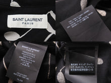 画像をギャラリービューアに読み込む, SAINTLAURENT サンローラン 長袖シャツ 音符 UP53201600297 イタリア製ビスコース ブラック ホワイト サイズ40 美品 中古 49616 