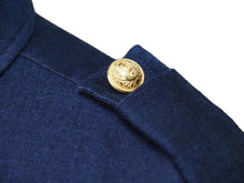 Load image into Gallery viewer, BALMAIN バルマン 長袖シャツ W6HT113D556 メンズ ネイビー コットン ウール サイズ40 美品 中古 49624