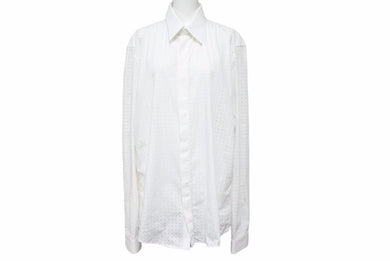 BALENCIAGA バレンシアガ カッティング 長袖シャツ ホワイト デザイン トップス 326253 サイズ40 美品 中古 49626