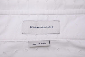 BALENCIAGA バレンシアガ カッティング 長袖シャツ ホワイト デザイン トップス 326253 サイズ40 美品 中古 49626