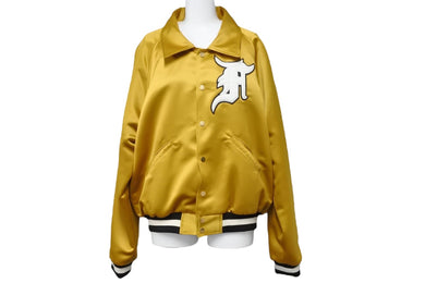 FEAR OF GOD フィアオブゴッド FIFTH COLLECTION Satin Baseball Coach Jacket スタジャン 5c17N イエロー 美品 中古 49630