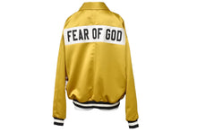 Load image into Gallery viewer, FEAR OF GOD フィアオブゴッド FIFTH COLLECTION Satin Baseball Coach Jacket スタジャン 5c17N イエロー 美品 中古 49630