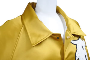 FEAR OF GOD フィアオブゴッド FIFTH COLLECTION Satin Baseball Coach Jacket スタジャン 5c17N イエロー 美品 中古 49630