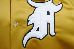FEAR OF GOD フィアオブゴッド FIFTH COLLECTION Satin Baseball Coach Jacket スタジャン 5c17N イエロー 美品 中古 49630