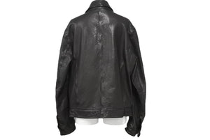 NEIL BARRETT ニールバレット レザージャケット ブラック シワ加工 サイズM メンズウェア 美品 中古 49631