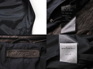 NEIL BARRETT ニールバレット レザージャケット ブラック シワ加工 サイズM メンズウェア 美品 中古 49631