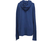 Load image into Gallery viewer, BALMAIN バルマン 長袖Ｔシャツ フード付き W6HJ624D549 ネイビー コットン カシミヤ サイズL 美品 中古 49639