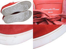 Load image into Gallery viewer, GIANVITO ROSSI ジャンヴィト ロッシ スウェード ローカットスニーカー 26340 サイズ44 レッド シルバー金具 美品 中古 49654
