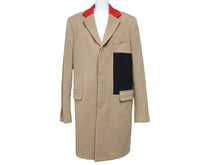 Load image into Gallery viewer, Givenchy ジバンシー ロングコート コットン ウール キュプラ ベージュ レッド サイズ50 メンズ 美品 中古 49661