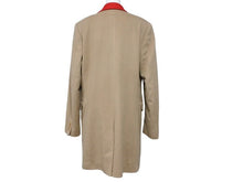 Load image into Gallery viewer, Givenchy ジバンシー ロングコート コットン ウール キュプラ ベージュ レッド サイズ50 メンズ 美品 中古 49661