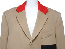 Load image into Gallery viewer, Givenchy ジバンシー ロングコート コットン ウール キュプラ ベージュ レッド サイズ50 メンズ 美品 中古 49661