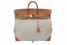 Load image into Gallery viewer, 超レア色 新品同様 HERMES エルメス オータクロア50 トワル ゴールド シルバー金具 Y刻印 中古 49672