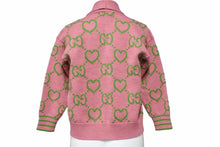 Load image into Gallery viewer, 極美品 GUCCI グッチ ガールズ カーディガン GG柄 2022-23AW イタリア製 ウール ポリウレタン ピンク グリーン サイズS 中古 49674