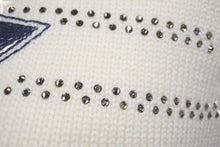 Load image into Gallery viewer, 未使用品 Dior ディオール ニットベスト ノースリーブ ラインストーン 刺繍 オフホワイト ネイビー 3SBM14PUL9_Y013 サイズ8 中古 49675