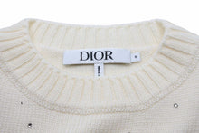 Load image into Gallery viewer, 未使用品 Dior ディオール ニットベスト ノースリーブ ラインストーン 刺繍 オフホワイト ネイビー 3SBM14PUL9_Y013 サイズ8 中古 49675