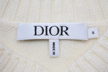Load image into Gallery viewer, 未使用品 Dior ディオール ニットベスト ノースリーブ ラインストーン 刺繍 オフホワイト ネイビー 3SBM14PUL9_Y013 サイズ8 中古 49675