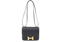 Load image into Gallery viewer, 極美品 HERMES エルメス ショルダーバッグ ミニ コンスタンス3 ブラック RG金具 エバーカラー A刻印 中古 49709