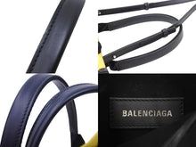 Load image into Gallery viewer, BALENCIAGA バレンシアガ トートバッグ ショルダーバッグ ハードウェア キャンバス イエロー ブラック シルバー金具 美品 中古49716