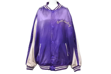 新品同様 SAINTMICHAEL セントマイケル SHERMERACADEMY シャーマーアカデミー スタジャン MSIT22A1004-L パープル XL 中古 49719