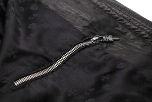 CHROMEHEARTS クロムハーツ レザージャケット 2225-304-6214 クロスボタン ダガージップ 羊革 ブラック XL 美品 中古 49720