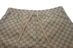 極美品 GUCCI グッチ パンツ GGキャンバス ジョギングパンツ ベージュ サイズ 50 569769 ZKU09 中古 49735