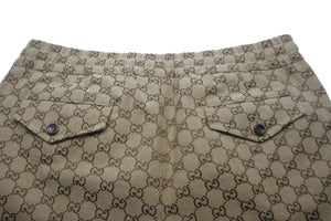 極美品 GUCCI グッチ パンツ GGキャンバス ジョギングパンツ ベージュ サイズ 50 569769 ZKU09 中古 49735