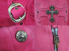 Load image into Gallery viewer, CHROME HEARTS クロムハーツ フィリグリー キャディバッグ クロス レザー ピンク ロゴ ゴルフ オーダー 中古 49747