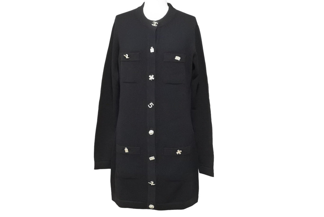 新品未使用 CHANEL シャネル カーディガン ココマーク ボタン 2022-23AW P73483 K10530 94305 カシミヤ ブラック ゴールド 49750