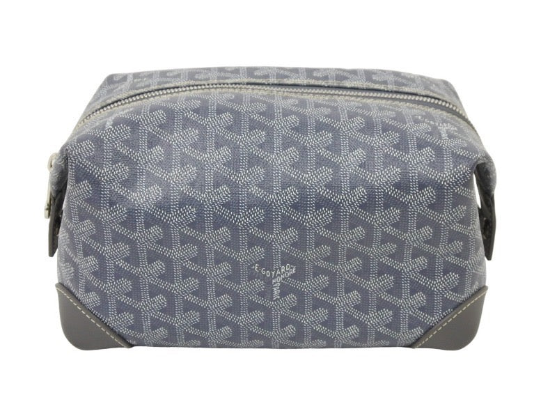 極美品 GOYARD ゴヤール BOEING25 ボーイング25 ポーチ クラッチバッグ セカンドバッグ PVC グレー シルバー金具 中古 49755