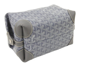 極美品 GOYARD ゴヤール BOEING25 ボーイング25 ポーチ クラッチバッグ セカンドバッグ PVC グレー シルバー金具 中古 49755