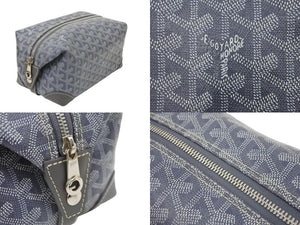 極美品 GOYARD ゴヤール BOEING25 ボーイング25 ポーチ クラッチバッグ セカンドバッグ PVC グレー シルバー金具 中古 49755