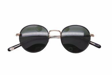 EYEVAN アイヴァン ラウンド サングラス ブラック グリーン モニター アイウェア E-0504 美品 中古 49760 