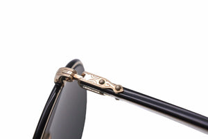 EYEVAN アイヴァン ラウンド サングラス ブラック グリーン モニター アイウェア E-0504 美品 中古 49760 