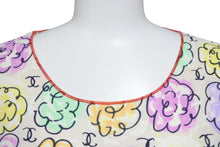 Load image into Gallery viewer, 極美品 CHANEL シャネル 半袖Ｔシャツ 花柄 ココマーク P11246V06748 ナイロン スパンデックス ホワイト マルチカラー 40 中古49774