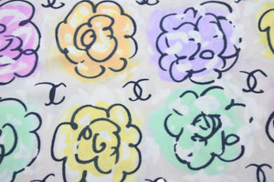 極美品 CHANEL シャネル 半袖Ｔシャツ 花柄 ココマーク P11246V06748 ナイロン スパンデックス ホワイト マルチカラー 40 中古49774