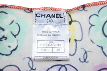 Load image into Gallery viewer, 極美品 CHANEL シャネル 半袖Ｔシャツ 花柄 ココマーク P11246V06748 ナイロン スパンデックス ホワイト マルチカラー 40 中古49774
