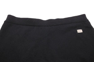 極美品 CHANEL シャネル スカートレイヤードパンツ サイズ38 P19109V01096 レーヨン ナイロン ブラック シルバー金具 中古 49775