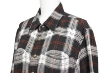 Load image into Gallery viewer, CHROME HEARTS クロムハーツ 長袖シャツ work dog チェック ブラック ホワイト レッド サイズS 美品 中古 49786