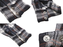 Load image into Gallery viewer, CHROME HEARTS クロムハーツ 長袖シャツ work dog チェック ブラック ホワイト レッド サイズS 美品 中古 49786
