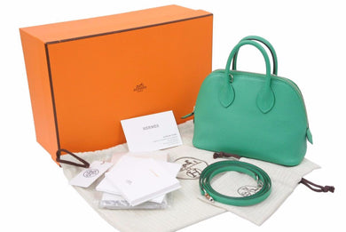 新品未使用 エルメス HERMES ボリード 1923 ミニ 2way ショルダー ハンドバッグ バンブー 斜め掛け シェーブル U刻印 中古 49792