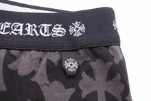 Load image into Gallery viewer, CHROME HEARTS クロムハーツ パンツ レギンス CHクロス 総柄 コットン ブラック グレー サイズL 中古 49822