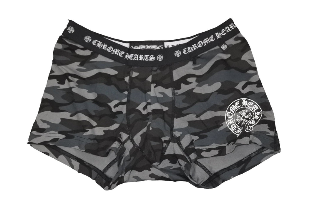 CHROME HEARTS クロムハーツ パンツ ショートボクサーパンツ コットン グレー サイズL CH3187 良品 中古 49826