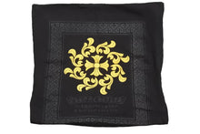 Load image into Gallery viewer, chrome hearts クロムハーツ ヴィンテージ ポーチ 小物入れ クロス ポケット コットン ブラック イエロー 良品 中古 49844