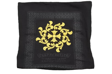 chrome hearts クロムハーツ ヴィンテージ ポーチ 小物入れ クロス ポケット コットン ブラック イエロー 良品 中古 49844