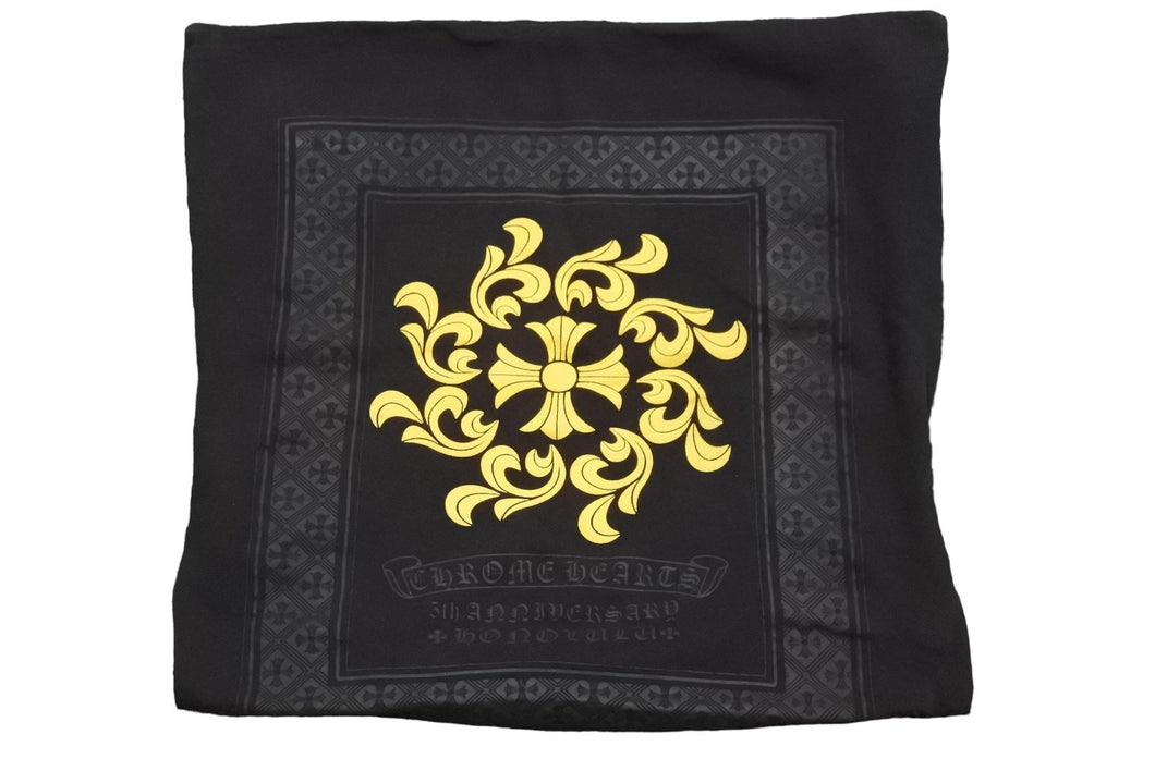 chrome hearts クロムハーツ ヴィンテージ ポーチ 小物入れ クロス ポケット コットン ブラック イエロー 良品 中古 49844