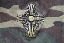 Load image into Gallery viewer, ChromeHearts クロムハーツ Tシャツ トップス クロス USA製 コットン カモフラージュ グリーン サイズM 美品 中古 49845