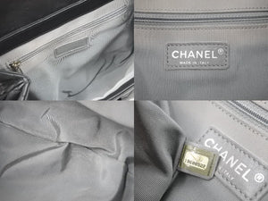 極美品 CHANEL シャネル マトラッセ チェーンアラウンド ショルダーバッグ 19番台 ラムスキン ブラック シルバー 中古 49892